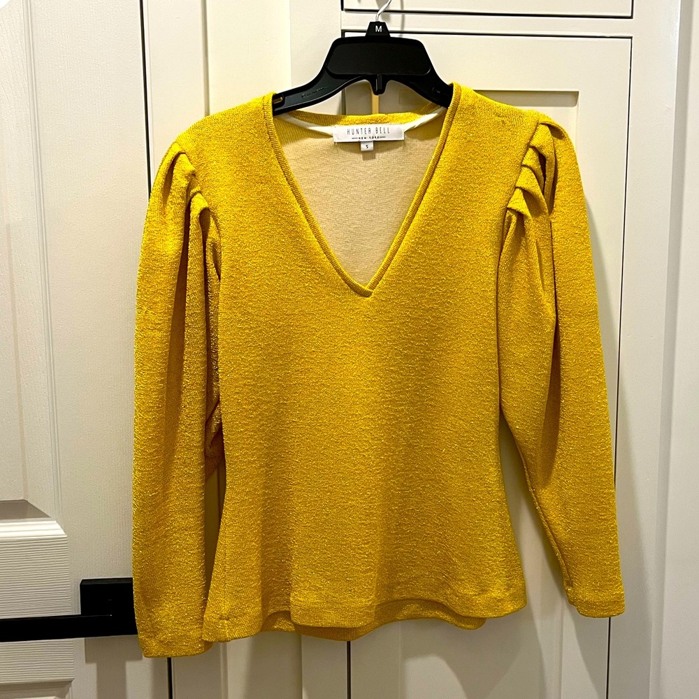 Hunter Bell holiday shimmer/glitter top